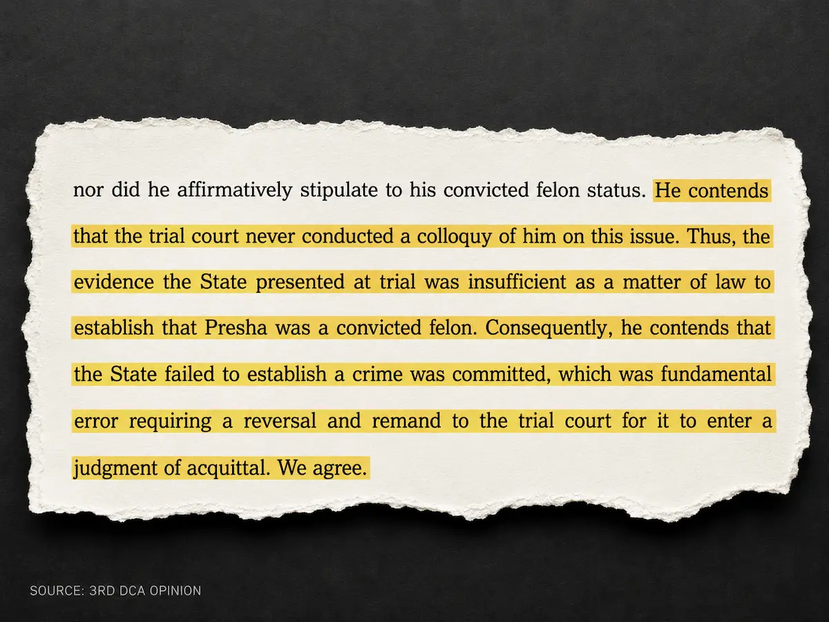3rd DCA opinion finding a fundamental error requiring reversal of a felony judgment.